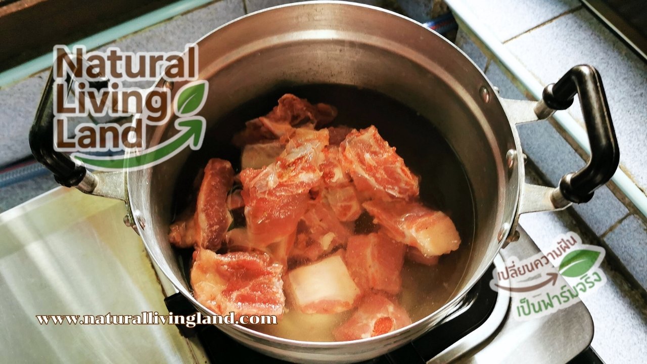 ทำกระดูกหมูต้มผักกาดดอง