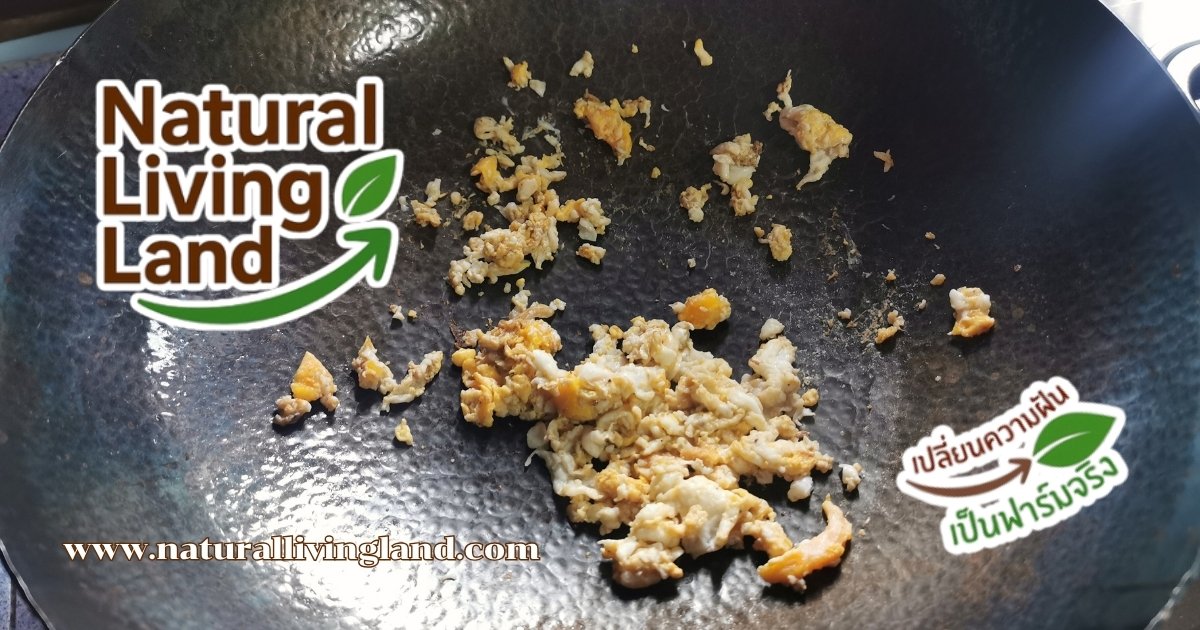 ทำใบเหลียงผัดไข่